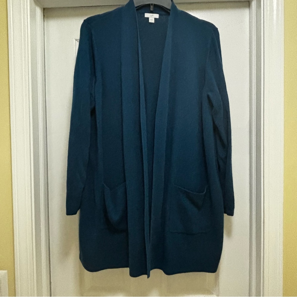J Jill women’s Teal cardigan Sweater L Large